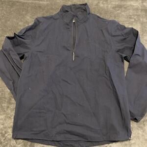 Kestin Men’s Jacket Navy Half Zip Pullover Medium Military Inspo Organic Cotton